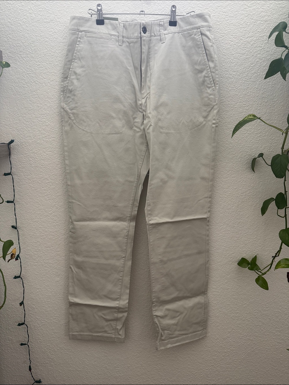 Goodfellow & Co Men’s Straight Chino Pants 36x34 Light Beige Casual Stretch NWT